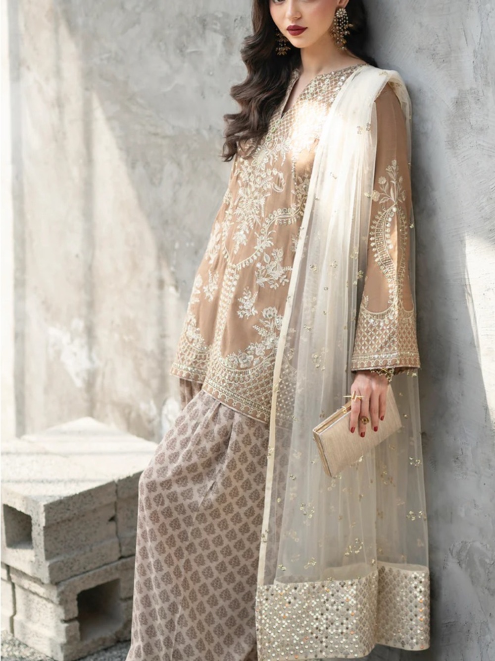 Ethnc Luxe Boutique collection 2026 Pakistani Indian  farshi shalwar